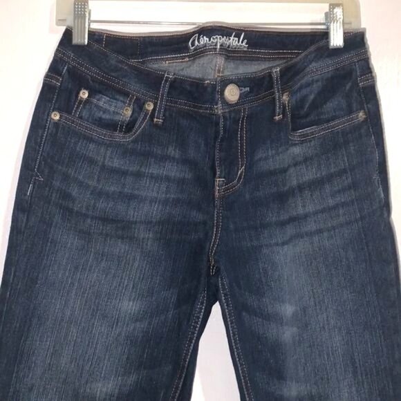 Aeropostale Chelsea Bootcut Dark Wash Jeans 6 Short Cotton/Spandex Womens Casual - Picture 4 of 11